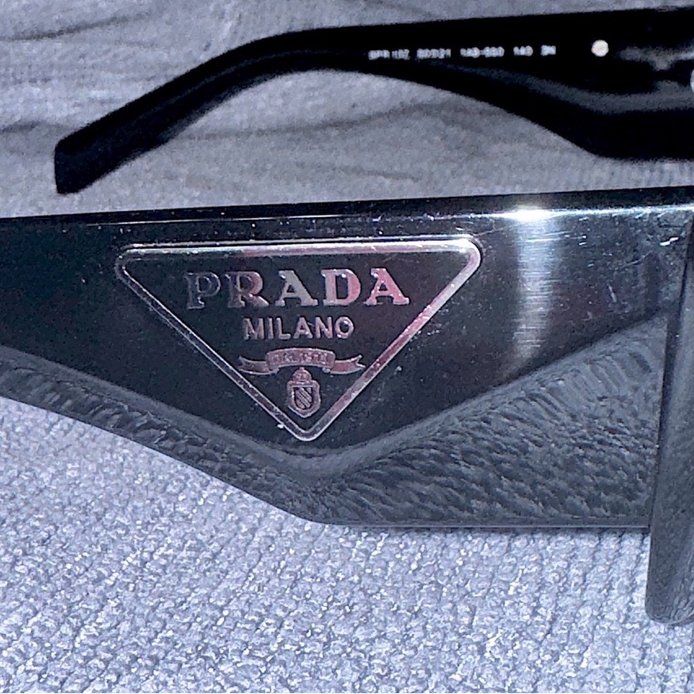 Prada Black Rectangular Cat-Eye Sunglasses for Women - Picture 5 of 10